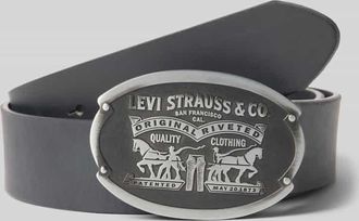 Levi's Ledergürtel aus echtem Rindsleder mit Logo-Prägung Modell Billy in Black, Größe 90