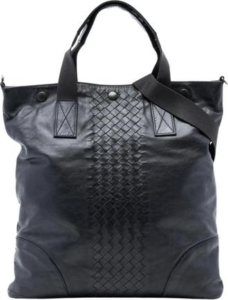 Bottega Veneta Pre-owned Tote Bags, female, Black, Size: ONE SIZE Pre-owned Leather Tote Bag