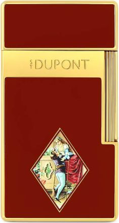 S.T. Dupont line-engraved lighter - unisex - Brass - One Size - Red