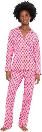 Bedhead Pajamas Long Sleeve Classic Cotton Knit Pajama Set Womens Pajama Sets Scallop : LG (US 12-14), Cotton/Down