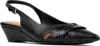 Donald J Pliner Barbee Slingback Wedge Pump in Black at Nordstrom, Size 6.5