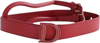 Dior Pre-owned Leather Belt - female - Dior Vintage - Vintage Belts - Red - ONE SIZE - Pre-owned