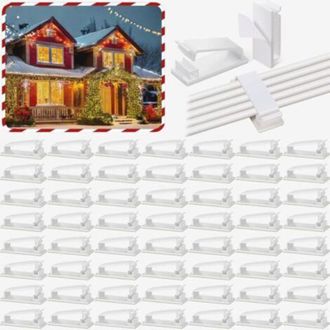 OEM Clips Autoadhesivos Para Organizar Cables De Tv, Ordenador Y Ethernet, Para Colocar Debajo Del Escritorio, En Casa Y En La Oficina, Color Blanco, 100 