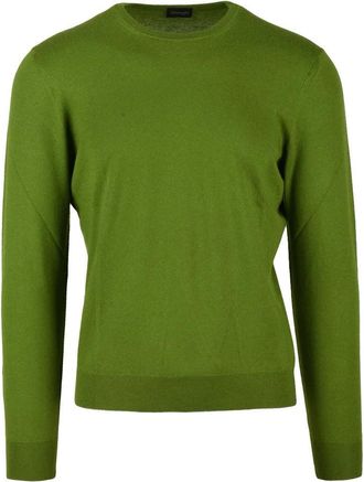 Drumohr Thin Cashmere Crew Neck Pullover - Green