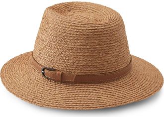 Helen Kaminski Billie Raffia Fedora in Nougat/Tan at Nordstrom Rack, Size Medium