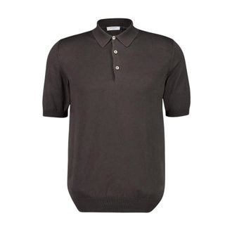 Boglioli Donkergrijze Katoenen Poloshirt - Heren - Tops - Grijs - Maat: XL Katoen