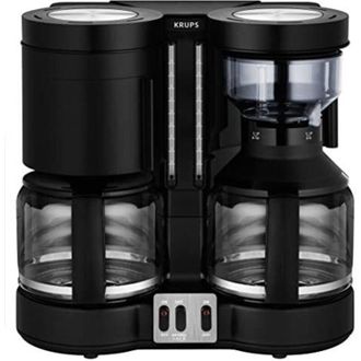 Krups Negro Duothek Plus Manual Cafetera De Filtro 1 L De Caf&agrave; Molido, 2200 W, 1100 W, 20 Cups, 44 Decibeles, Pl&aacute;stico