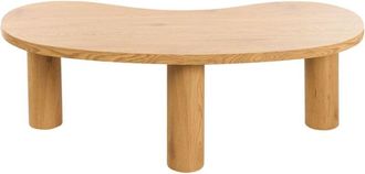 Beliani Beliani - Living Room Retro Coffee Table mdf Wood-like Paper Foil Light 112 x 46 cm Auburn