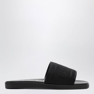 Gucci Black jacquard fabric slides