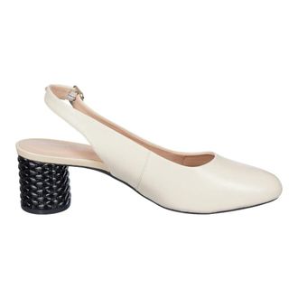 Geox Block-heel Slingback Pump - female - Geox - Pumps - Beige - 4 UK - Shoes