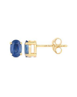 Diana M. Jewels 14K 0.96 Ct. Tw. Blue Sapphire Earrings