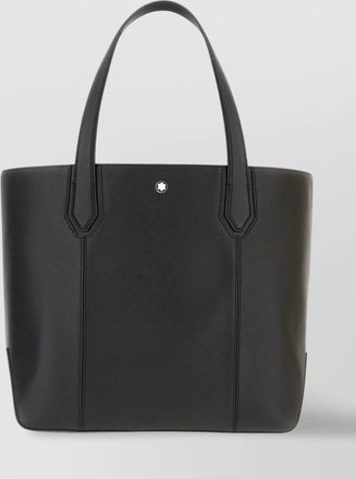 Montblanc shopping bag leather top handles