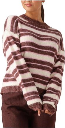 Ydence Gebreide Trui Aria - Dames - Ronde hals truien - Veelkleurig - XL - Wol - Truien & Vesten
