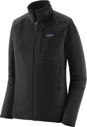 Patagonia Black R1 Jkt Fitted Textured Active Jacket