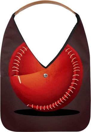 Generic Baseball Ball Background Reusable Lightweight Grocery Bags - Foldable Into Compact Pouch, Washable & Sturdy, Multipurpose for Shopping and Travel