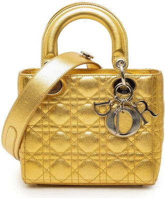 Dior Pre-owned Dior Small Metallic Grained Calfskin Cannage My ABCDior Lady Dior Ladies SBAEHPBGVVSXUCLX