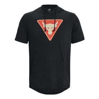 Under Armour Project Rock Terry Short Sleeve Hoodie Black 1378019-001