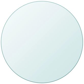 Berkfield Home Table Top Tempered Glass Round 900 mm in Clear