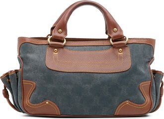 Celine Pre-owned Womens Macadam Handbag Monogram - Grey Textile - One Size