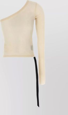 Rick Owens ziggy one-shoulder fitted top with asymmetric hem