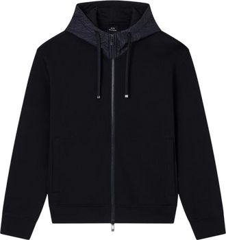 A|X Armani Exchange Zip Hooded Sweatshirt - Heren - Vesten met rits - Zwart - M - Katoen - Hoodies & sweatvesten