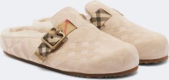 Burberry Urchin shearling-lined suede clogs