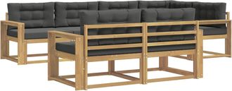 vidaXL Conjunto De Sof&aacute;s De Exterior 6 Uds. Blanco Y Antracita Vidaxl