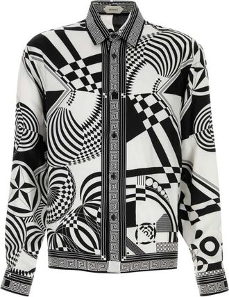 Versace BlackWhite Regular Printed Shirt