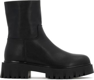 Kazar Schoenen, Dames, Zwart, 35 EU, Leer, Zwarte leren laarzen op een stevige zool