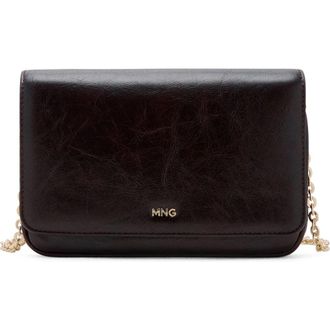 Mango Small Faux Leather Crossbody Bag in Burgundy at Nordstrom