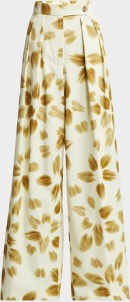 Dries Van Noten Pamplona Pleated Wide-Leg Pants