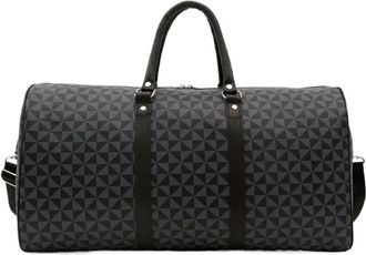 Generic Retro Exquisite Geometric Travel Bags Large Capacity Color Matching Shoulder,Compatible For Women Fashion Classic(Black)