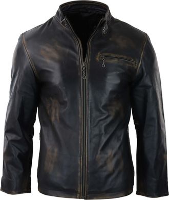 TruClothing Classic Nehru Leather Jacket