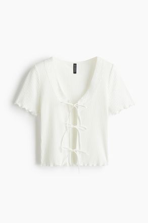 H&M Shirt zum Binden - Weiss