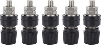 OEM Bloque De Terminales De Lat&oacute;n Niquelado M8 De 5 Piezas Para Conexi&oacute;n De M&aacute;quinas De Soldar - Conector Negro Para Estaci&oacute;n Inversora