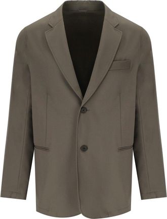 Emporio Armani Travel Essential Brown Single Breasted Jacket