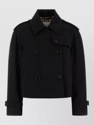 Burberry myfair cotton trench coat belted epaulettes