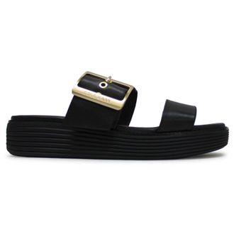 Cole Haan OriginalGrand Platform Slides Leather Womens Comfort Sandals - Black Black - Size:UK 4.5