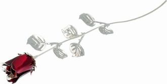 OEM Gran Grabado De Flor Eterna De Rosa Burdeos Ba&ntilde;ada En Plata Tama&ntilde;o: 30 Cm Sku: Bg1765s