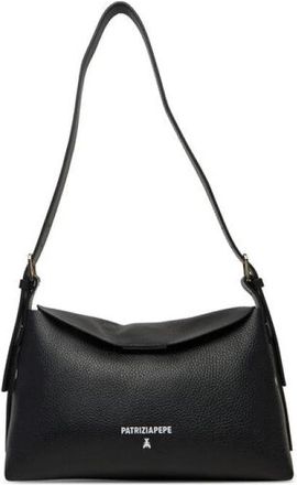 Patrizia Pepe Leren Schoudertas - Dames - Schoudertassen - Zwart - ONE Size - Leer - Tassen