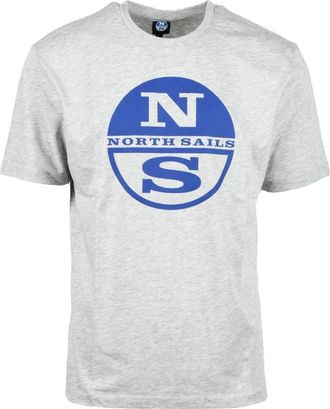 North Sails Katoenen T-shirt voor Mannen - Heren - T-shirts - Grijs - XL - Katoen - Tops