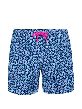 MC2 Saint Barth Lighting Micro Stretch Silk Fish Swim Shorts
