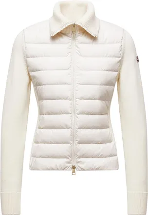 Moncler Moncler Padded Zip-up Wool Cardigan, Women, White, Size: L