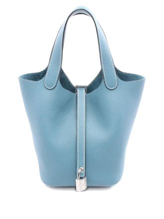 Herm&egrave;s 2025 Taurillon Clemence Picotin Lock 18 handbag - Blue
