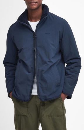 Barbour Reversible Fleece Jacket in Navy at Nordstrom, Size Xx-Large