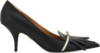 Ferragamo 70mm bow-embellished pumps - women - Goat Skin/Lambskin/Rubber - 10.5C - Black