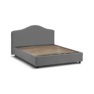 Dmora Dmora - Cama Matrimonial Dfiasch, Cama Contenedor Con Revestimiento De Tela, 100% Made In Italy, Apertura Frontal, Adecuado Para Colch&oacute;n Cm 160x200, G