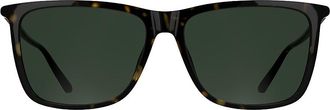 Calvin Klein Mens Modern Acetate Modified Rectangle Sunglasses - Brown