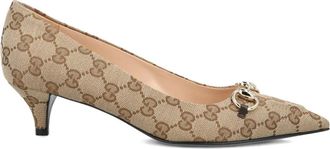 Gucci 45mm pumps met Horsebit-patroon - Beige