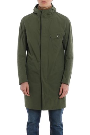 Herno Long Nylon Parka Coat - Green